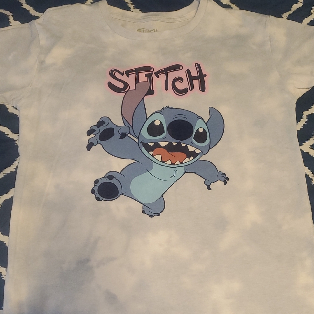 Disney Stitch Kids T-Shirt - White and Blue